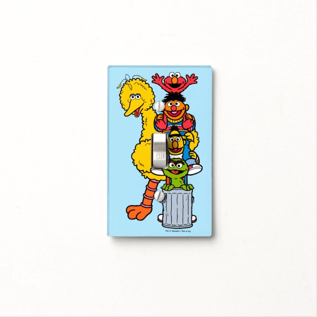 Sesame Street | Sesame Street Pals Pose Light Switch Cover (In Situ)