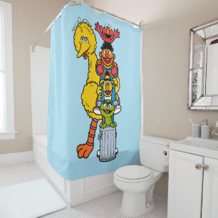 Sesame Street   Sesame Street Pals Pose Shower Curtain