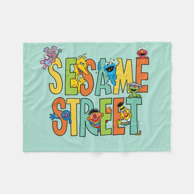 Sesame Street | Sesame Street Type Pals Fleece Blanket (Front (Horizontal))