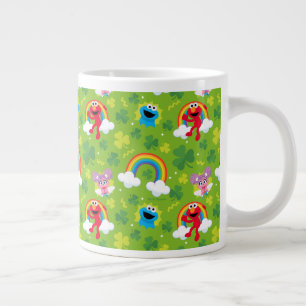 Sesame Street Shamrock and Rainbow Pattern Giant Coffee Mug