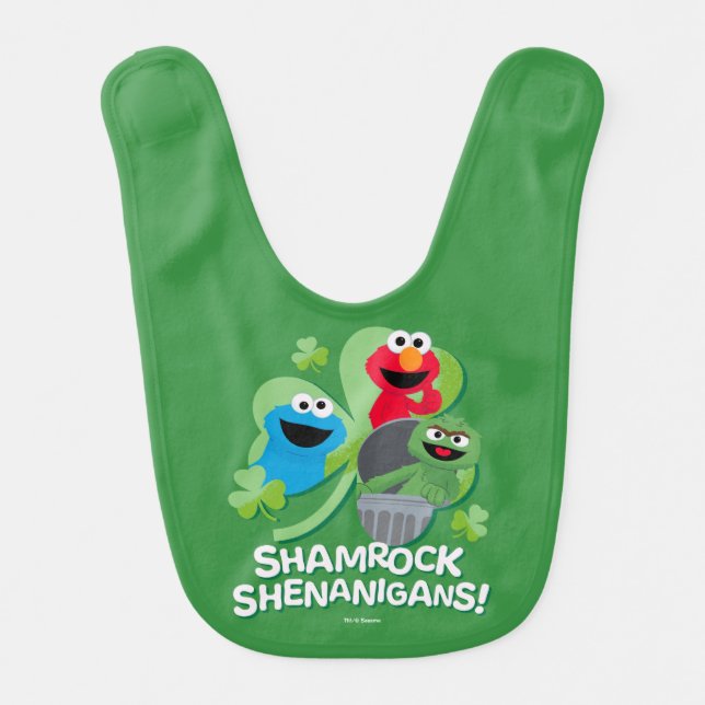 Sesame Street | Shamrock Shenanigans! Baby Bib (Front)