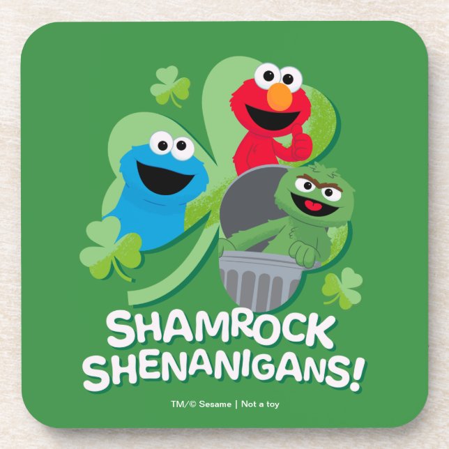 Sesame Street | Shamrock Shenanigans! Beverage Coaster (Front)