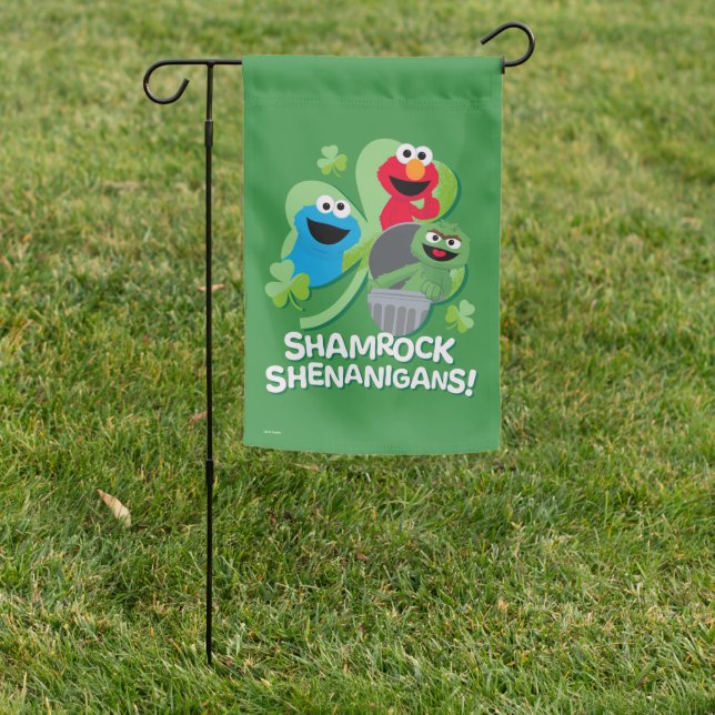 Sesame Street | Shamrock Shenanigans! Garden Flag (In SItu)