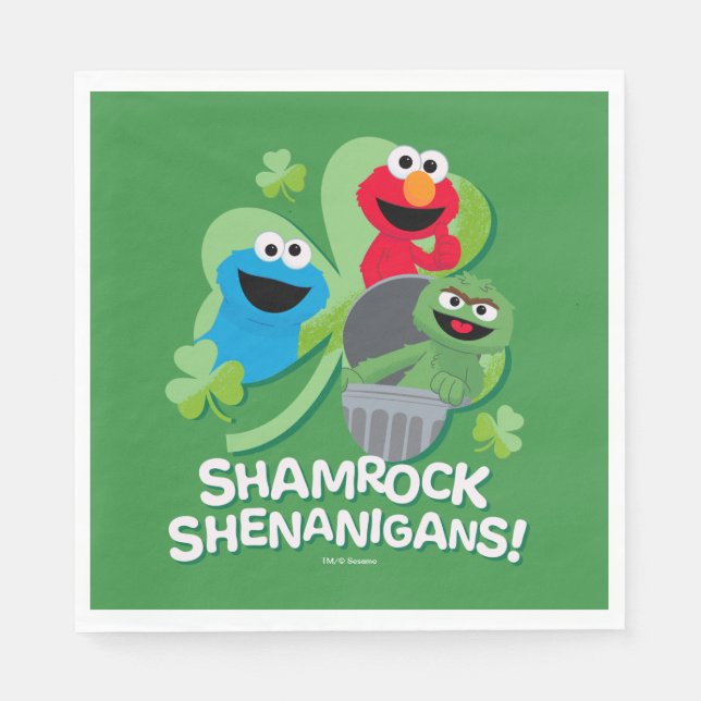 Sesame Street | Shamrock Shenanigans! Napkins (Front)