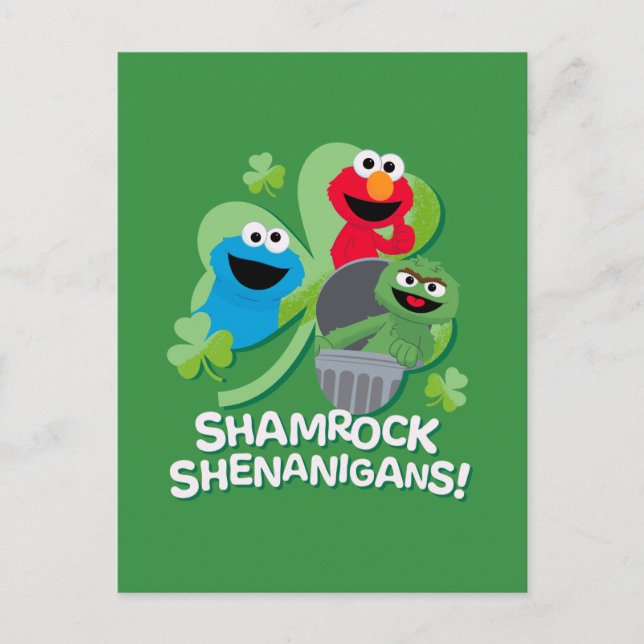 Sesame Street | Shamrock Shenanigans! Postcard (Front)