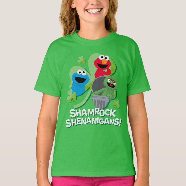 Sesame Street | Shamrock Shenanigans! T-Shirt (Front)