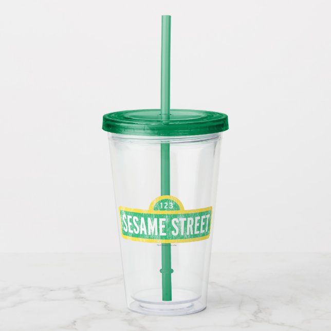 Sesame Street Sign Acrylic Tumbler (Front)