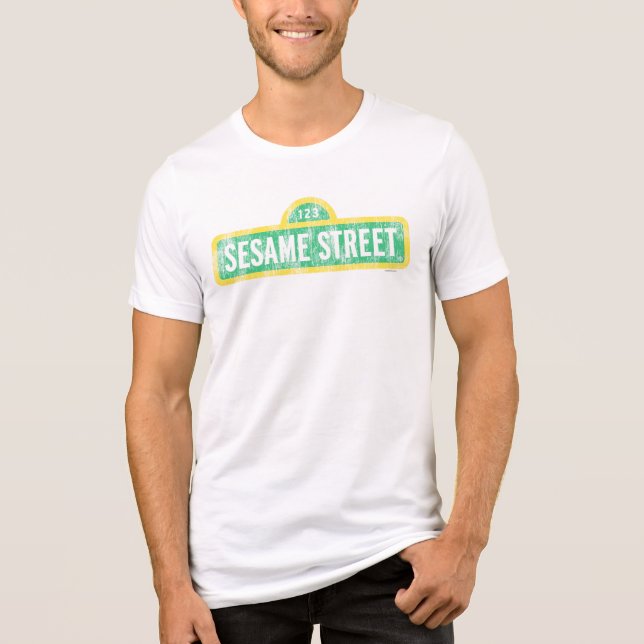 Sesame Street Sign Tri-Blend Shirt (Front)