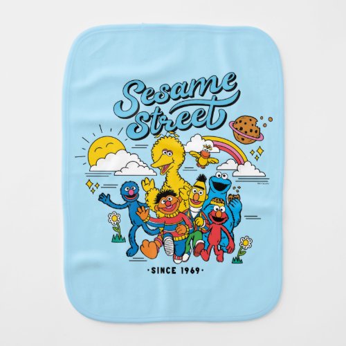 Sesame Street  Since 1969 Baby Burp Cloth