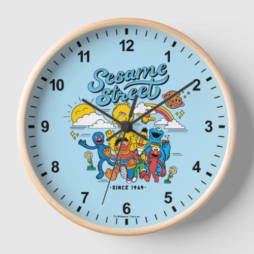 Sesame Street  Since 1969 Clock
