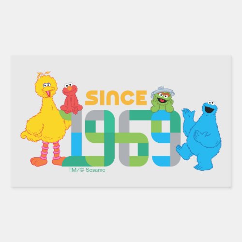 Sesame Street  Since 1969 Rectangular Sticker