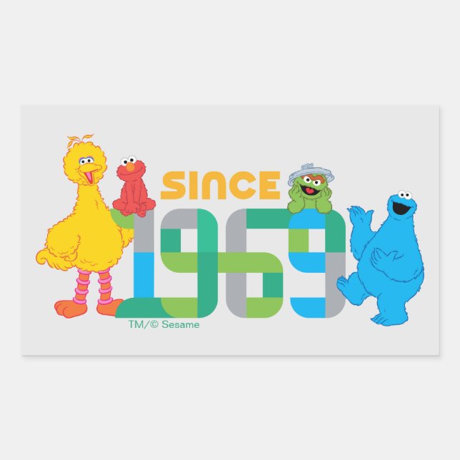Sesame Street | Since 1969 Rectangular Sticker (Front)