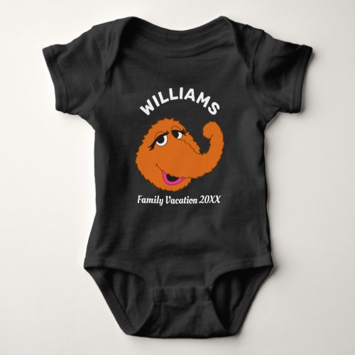 Sesame Street  Snuffleupagus Family Vacation Baby Bodysuit