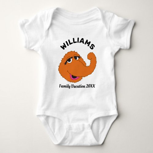 Sesame Street  Snuffleupagus Family Vacation Baby Bodysuit