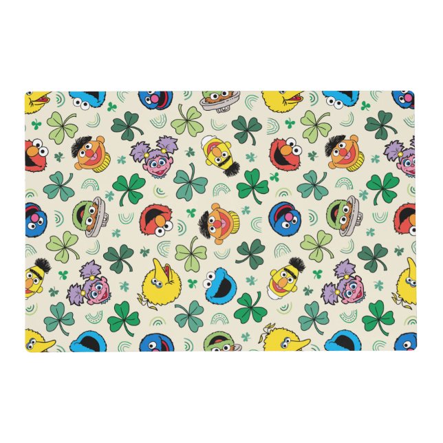 Sesame Street St. Patrick's Day Pattern Placemat (Front)