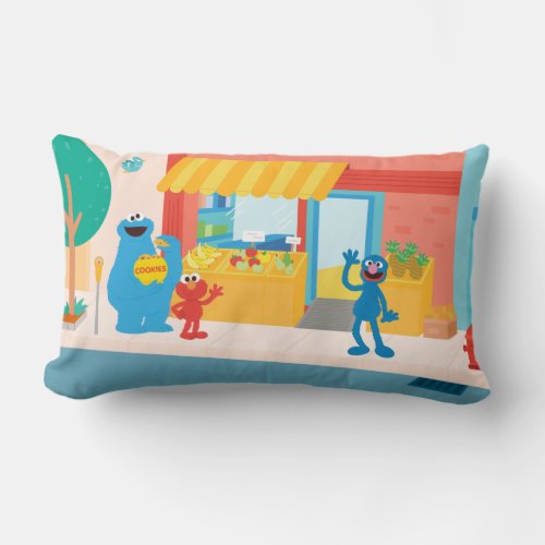 Sesame Street  Street Scene Lumbar Pillow