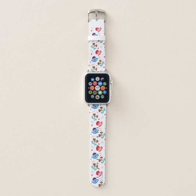 Sesame Street | Tango, Elmo, & Grover Pattern Apple Watch Band (Front)