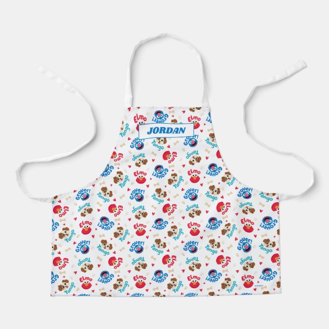 Sesame Street | Tango, Elmo, & Grover Pattern Apron (Front)