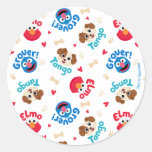 Sesame Street | Tango, Elmo, &amp; Grover Pattern Classic Round Sticker