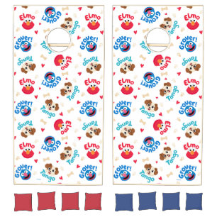 Sesame Street Tango, Elmo, & Grover Pattern Cornhole Set