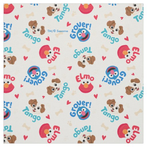 Sesame Street | Tango, Elmo, & Grover Pattern Fabric