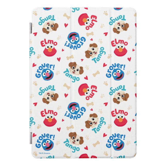 Sesame Street | Tango, Elmo, & Grover Pattern iPad Pro Cover (Front)