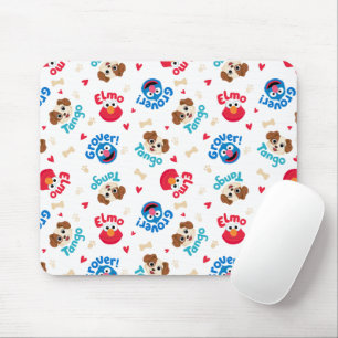 Sesame Street   Tango, Elmo, & Grover Pattern Mouse Pad