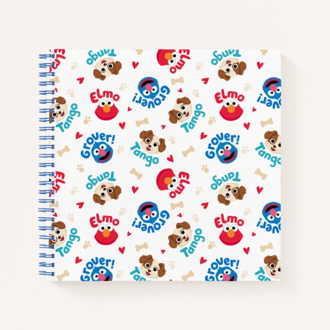 Sesame Street | Tango, Elmo, & Grover Pattern Notebook (Front)