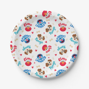 Sesame Street   Tango, Elmo, & Grover Pattern Paper Plates