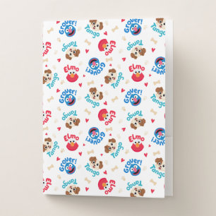 Sesame Street   Tango, Elmo, & Grover Pattern Pocket Folder