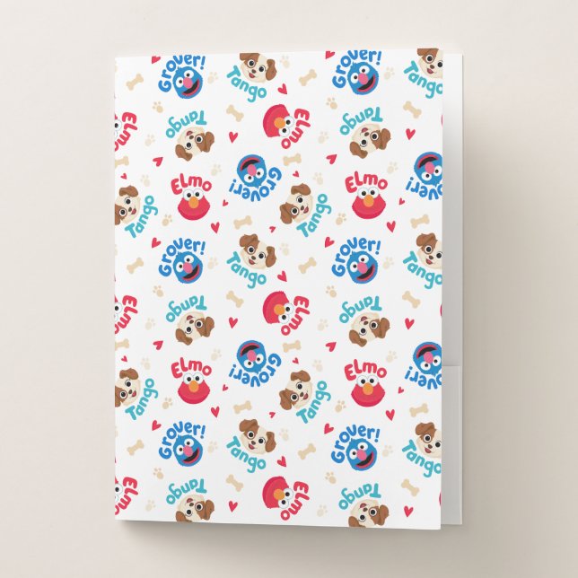 Sesame Street | Tango, Elmo, & Grover Pattern Pocket Folder (Front)