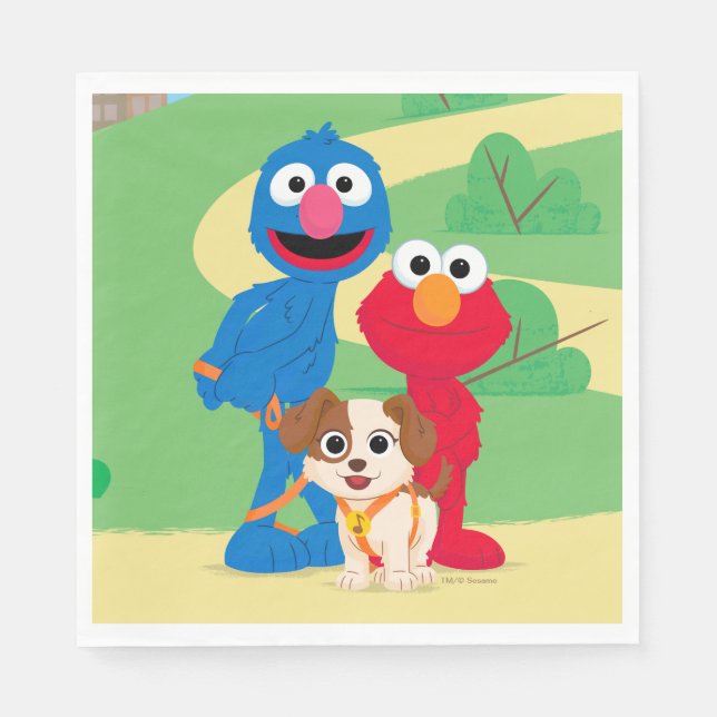 Sesame Street | Tango With Grover & Elmo Napkins (Front)