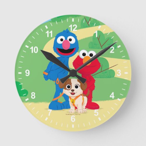 Sesame Street  Tango With Grover  Elmo Round Clock