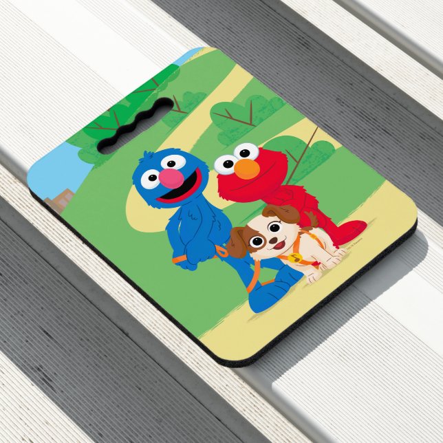Sesame Street | Tango With Grover & Elmo Seat Cushion (In Situ)