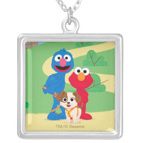 Sesame Street  Tango With Grover  Elmo Silver Plated Necklace