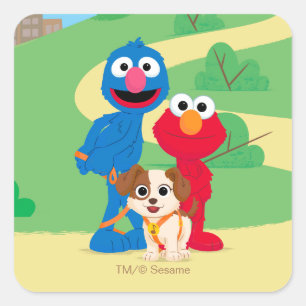 Sesame Street   Tango With Grover & Elmo Square Sticker