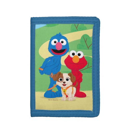 Sesame Street  Tango With Grover  Elmo Trifold Wallet