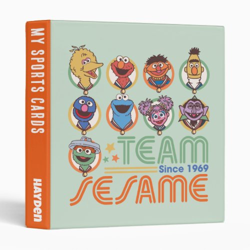Sesame Street  Team Sesame Since 1969 3 Ring Binder