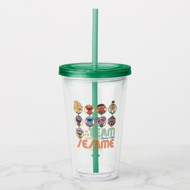Sesame Street | Team Sesame Since 1969 Acrylic Tumbler (Front)