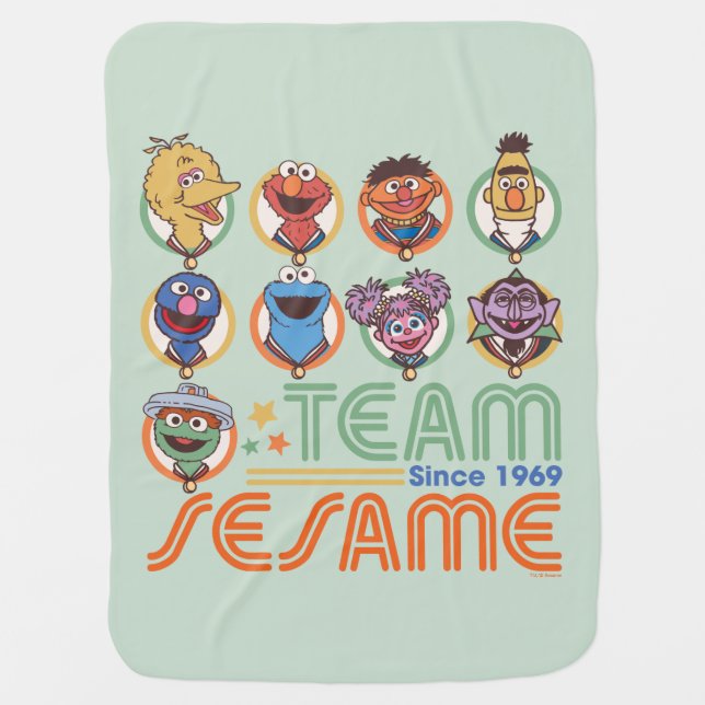 Sesame Street | Team Sesame Since 1969 Baby Blanket (Front)