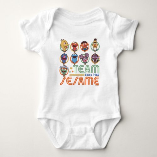 Sesame Street  Team Sesame Since 1969 Baby Bodysuit