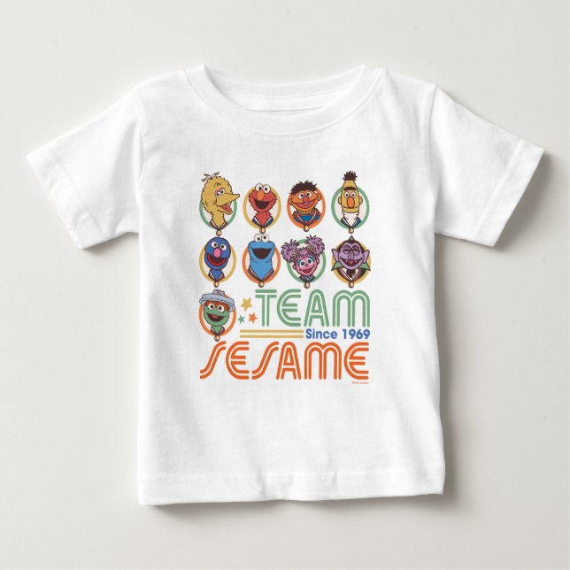 Sesame Street | Team Sesame Since 1969 Baby T-Shirt (Front)