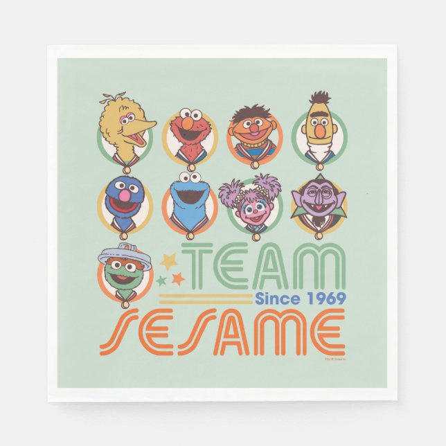 Sesame Street | Team Sesame Since 1969 Napkins (Front)