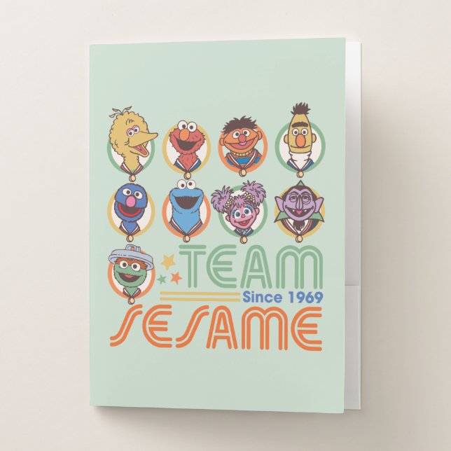 Sesame Street | Team Sesame Since 1969 Pocket Folder (Front)