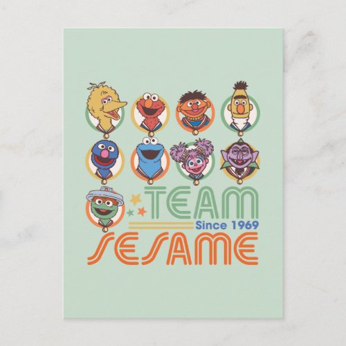 Sesame Street  Team Sesame Since 1969 Postcard