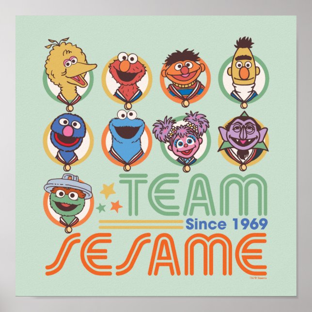 Sesame Street | Team Sesame Since 1969 Poster (Front)
