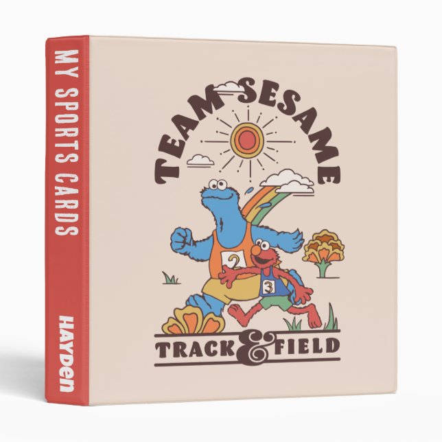 Sesame Street | Team Sesame Track & Field 3 Ring Binder (Front/Spine)