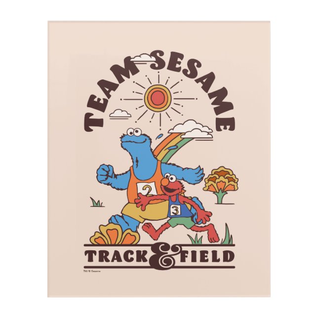 Sesame Street | Team Sesame Track & Field Acrylic Print (Front)