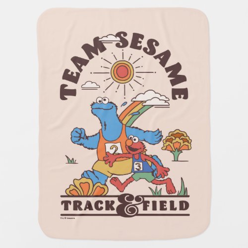 Sesame Street  Team Sesame Track  Field Baby Blanket