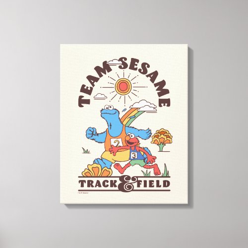 Sesame Street  Team Sesame Track  Field Canvas Print